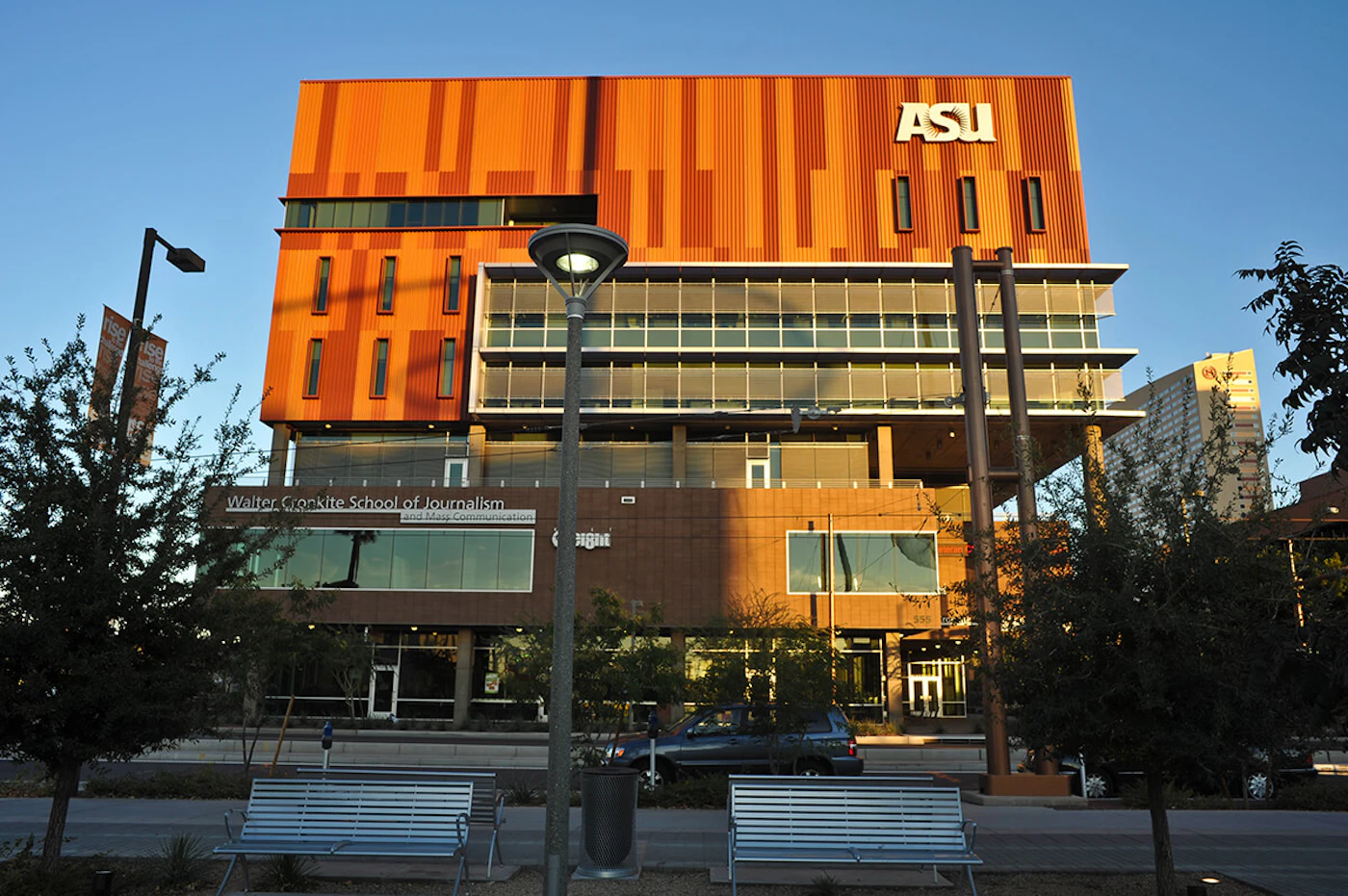 front of ASU's Cronkite School