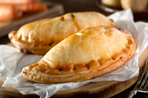 Homemade Cornish pasties with beef, carrot, and potato. (Photo by Getty Images)