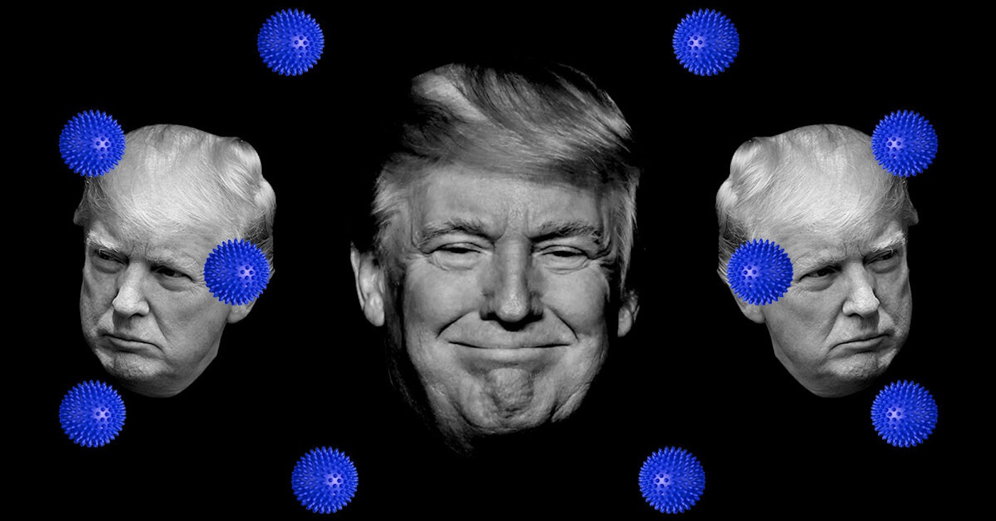 Trump and COVID-19 Courier Graphic by Tania Lili