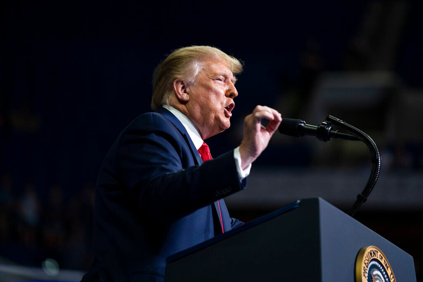 President Donald Trump President Donald Trump speaks during a campaign rally at the BOK Center, Saturday, June 20, 2020, in Tulsa, Okla. (AP Photo/Evan Vucci)