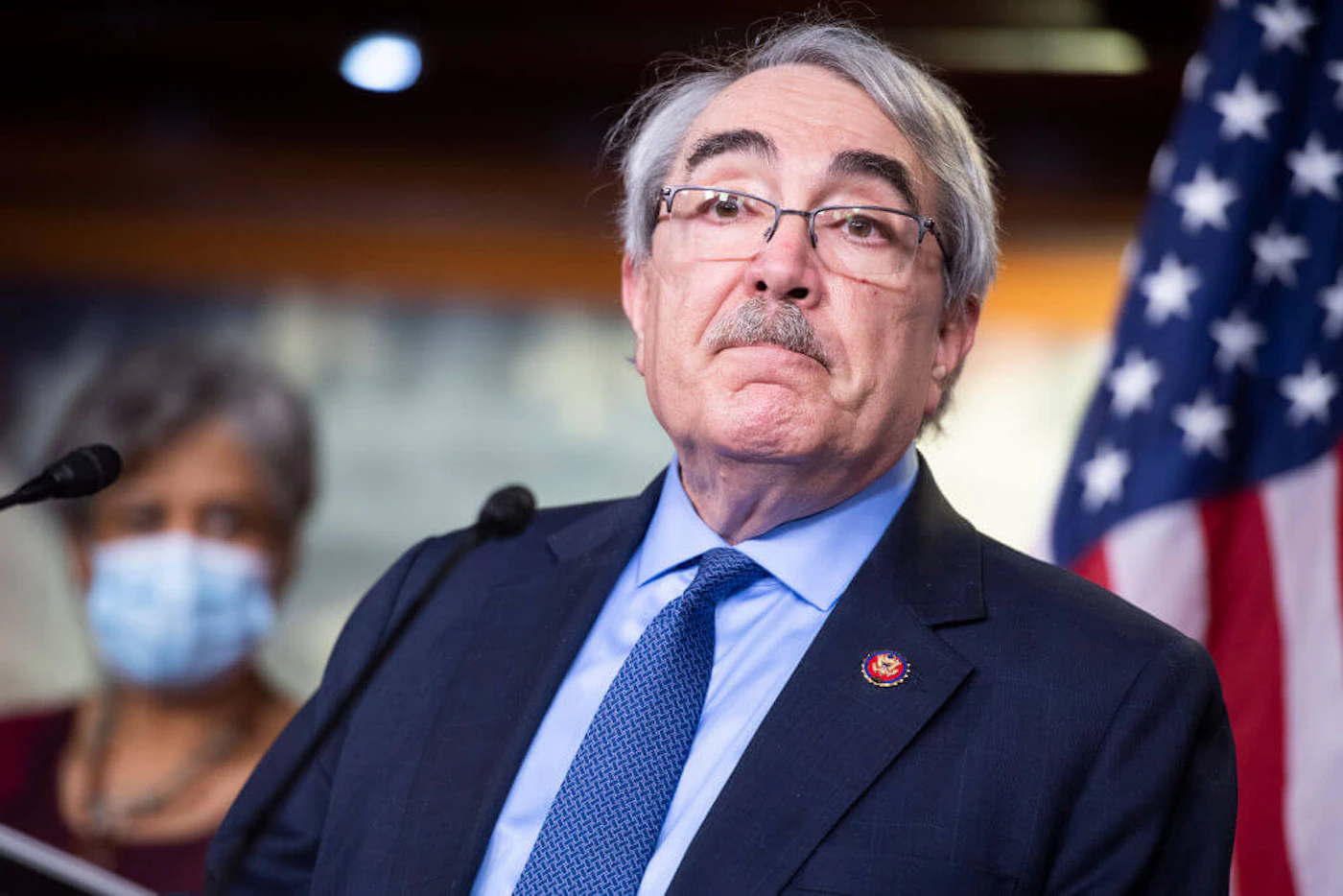 US Rep. G.K. Butterfield of North Carolina at a  Congressional Black Caucus event in April 2021. Butterfield's office is touting a Biden administration expansion of the child tax credit that they hope will lift 137,000 North Carolina children out of poverty. (Photo By Tom Williams/CQ-Roll Call, Inc via Getty Images)