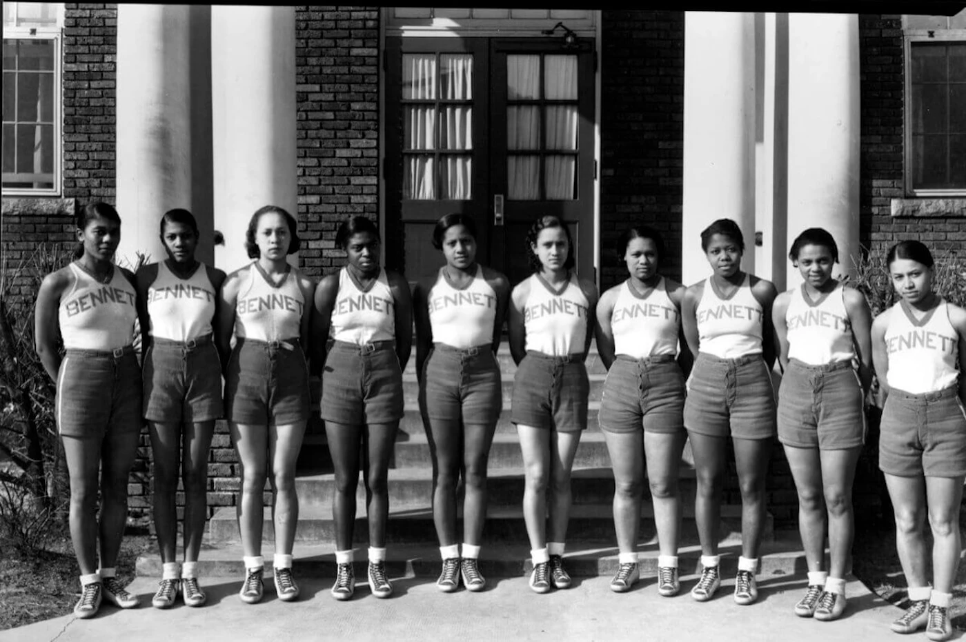 Bennett College team, Greensboro, North Carolina, 1934. Ruth Glover is third from left. (Courtesy of the Greensboro Historical Museum.)