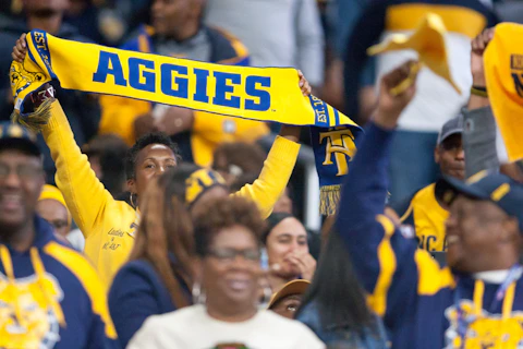 Aggie pride at NC A&T University in Greensboro. The university hosts "the greatest homecoming on Earth" this week. (Shutterstock)