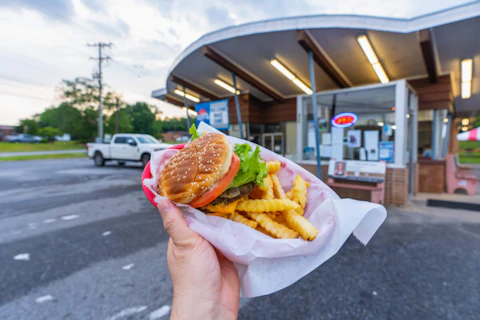 This Wilkesboro, N.C. dive serves beef tips, hot dogs, malted milkshakes, and a must-try named the "Big Glenn Burger." (Photo via Visit NC)