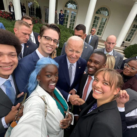 NC college students met with President Biden this week to call for gun reforms. (Image via Sen. Natalie Murdock's Twitter)
