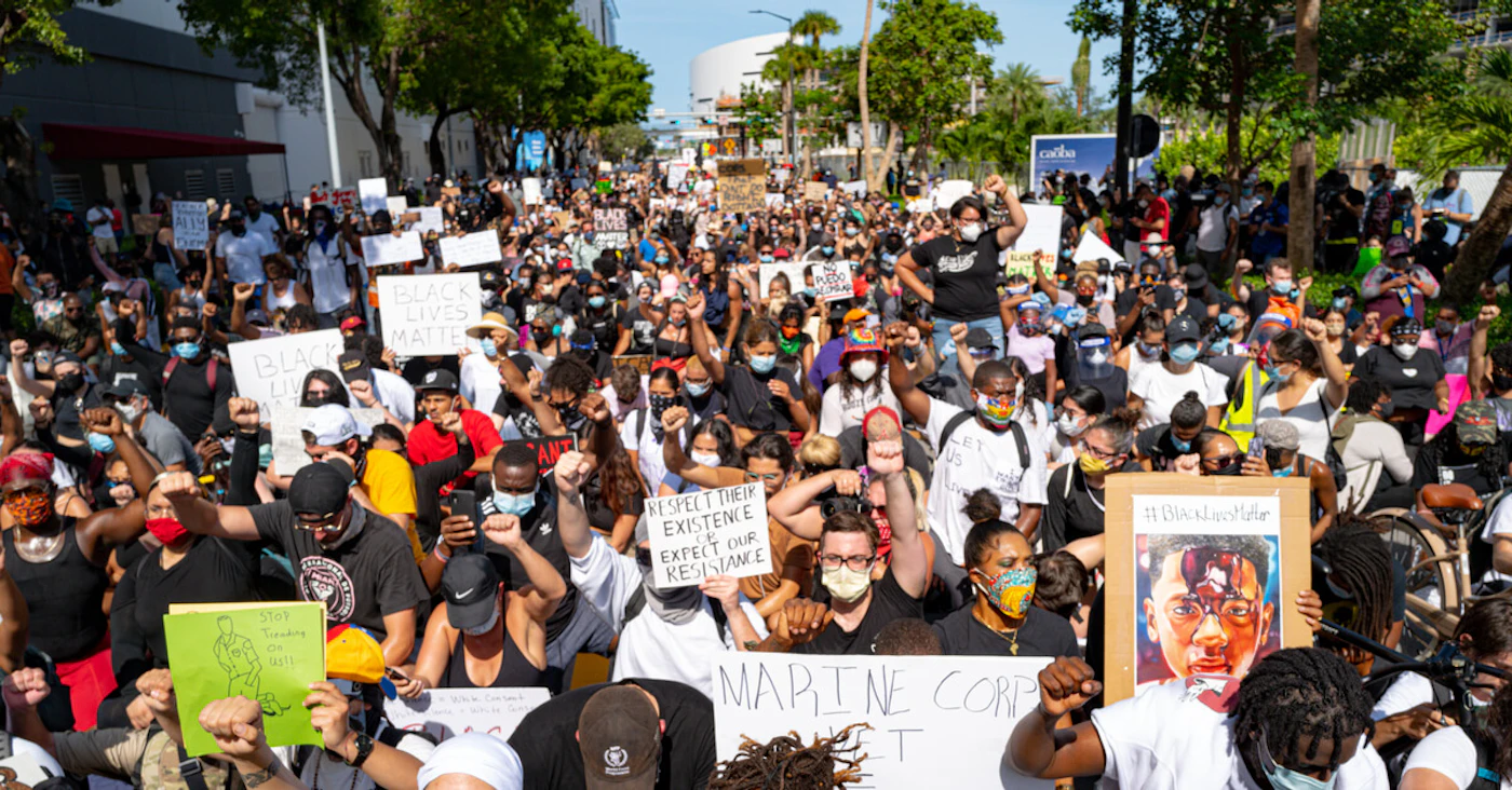 Protesters in Miami