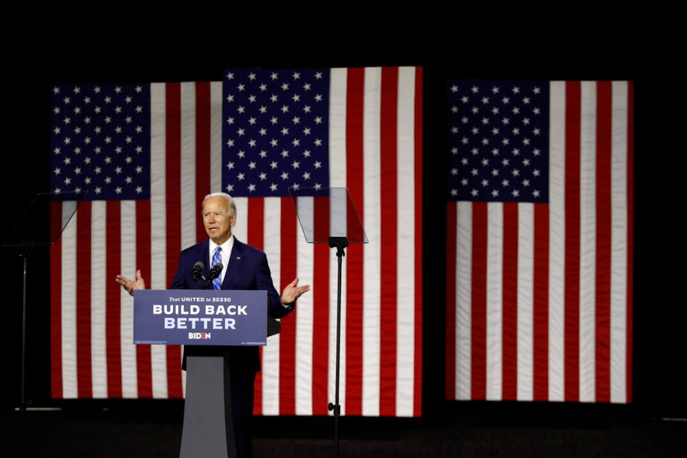 Joe Biden Democratic presidential candidate, former Vice President Joe Biden speaks during a campaign event, Tuesday, July 14, 2020, in Wilmington, Del. (AP Photo/Patrick Semansky)