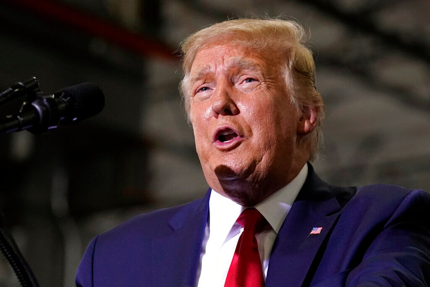 President Donald Trump speaks at a rally at Xtreme Manufacturing, Sunday, Sept. 13, 2020, in Henderson, Nev. (AP Photo/Andrew Harnik)