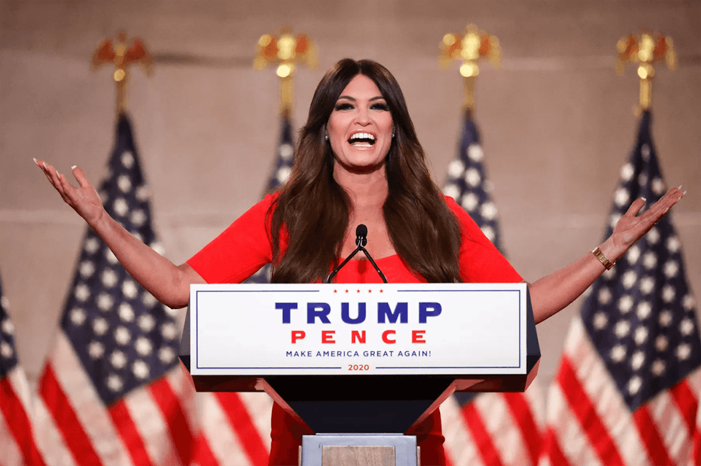 Kimberly Guilfoyle, a Trump campaign adviser, and Donald Trump Jr.'s girlfriend, described herself as a Latina. Kimberly-Guilfoyle-Puerto-Rico