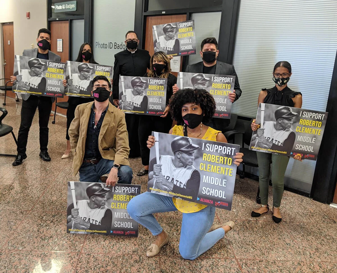 A group of supporters of Alianza for Progress presented their claim during a OCPS Board meeting. Roberto-Clemente-Middle-School