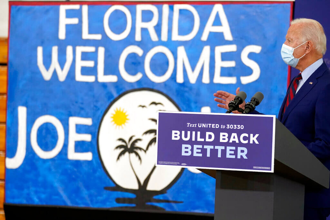 Democratic presidential candidate former Vice President Joe Biden speaks at Jose Martí Gym, Monday, Oct. 5, 2020, in Miami. biden-tax-plan