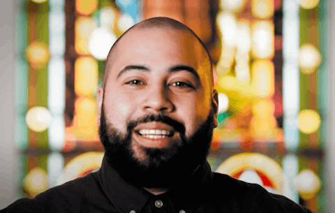 Alex de Jesús, a youth pastor at his church, is encouraging Christians to raise their voices and put their faith into action. latino-christian-pastor