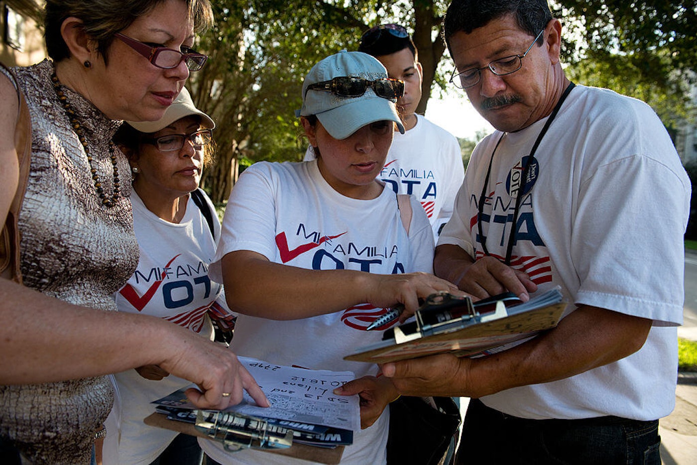 Mi Familia Vota is a national organization working to unite the Latino community and its allies to ensure social and economic justice through increased civic participation. Photo by Sarah L. Voisin/The Washington Post via Getty Images.