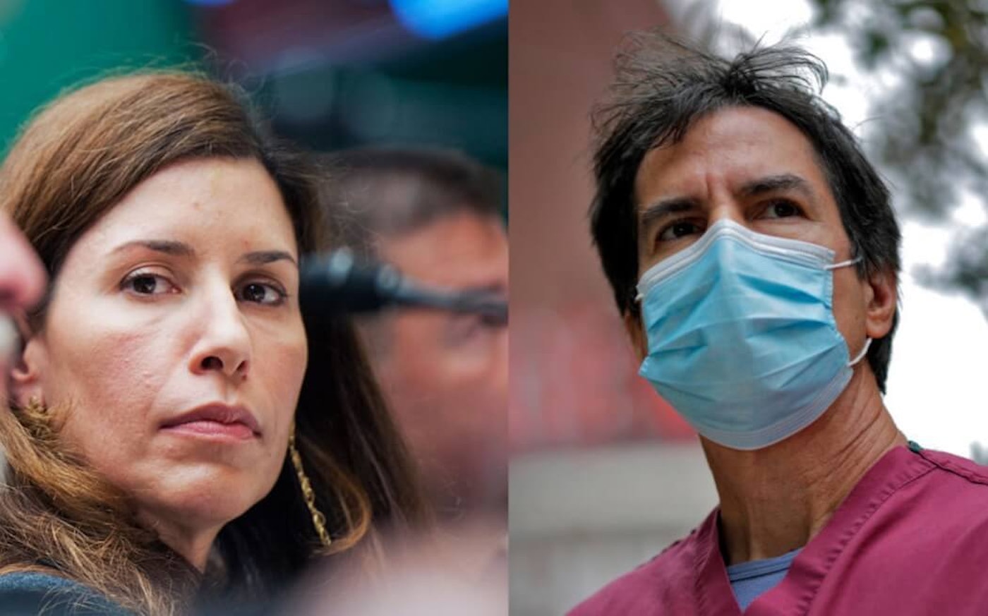 Dr. Luciana Borio and Dr. Robert Rodriguez latino doctors biden covid