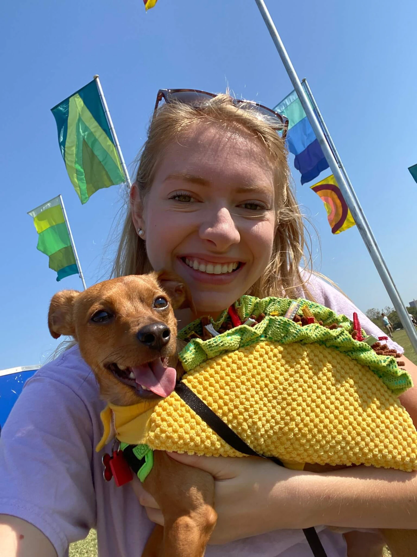 Samantha Gamboa and her puppy, Tito.