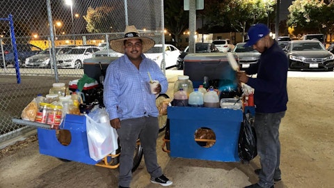 Roberto, a 24-year-old street vendor, said he continues to work because he hasn’t been able to find another job.