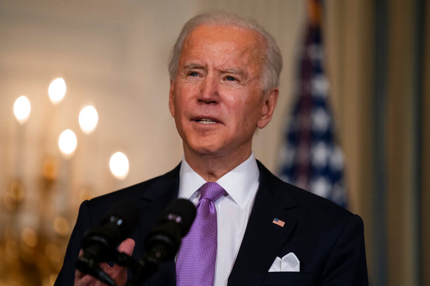 Biden said key factors in ramping up the goal are having enough quantities of vaccines, syringes, and other necessary equipment. Biden-vaccines-million