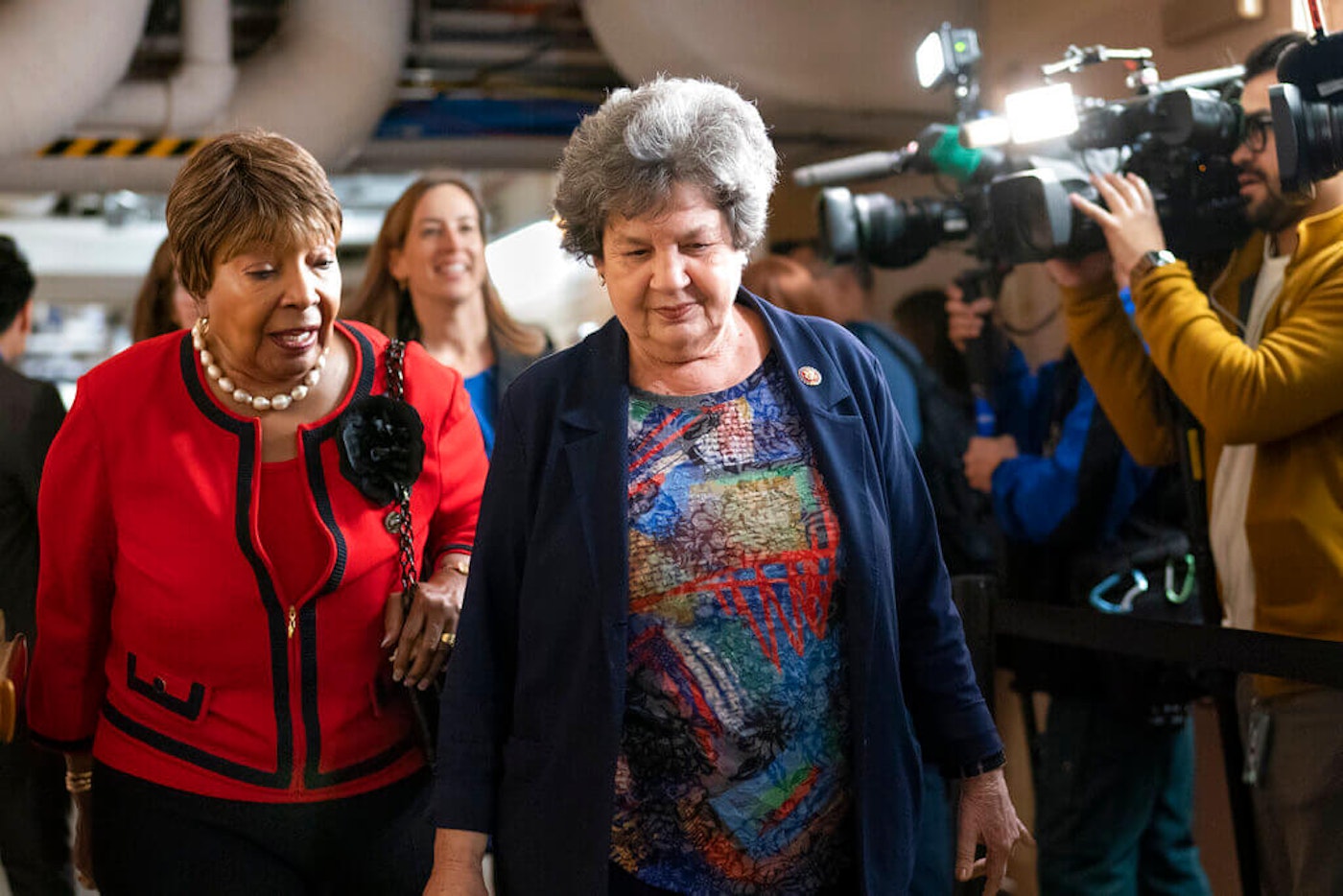 Rep. Lois Frankel (D-Fla.) (right) on Capitol Hill in Washington, on March 11, 2020. Lois-Frankel-Florida