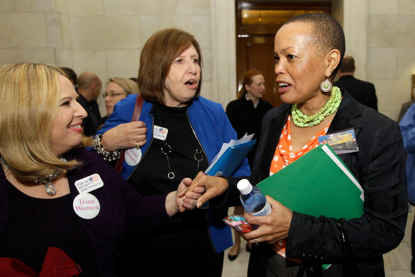 Arkansas state Sen. Joyce Elliot on the right in 2013 (AP Photo/Danny Johnston)