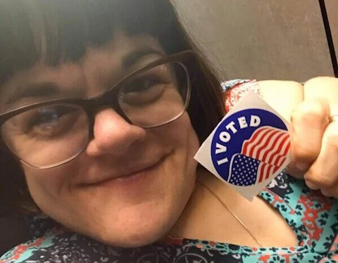 Stephanie Birmingham, a Sturgeon Bay resident who uses a wheelchair, is concerned current Republican-authored proposals would make it harder for her and other people with disabilities to cast ballots. (Photo courtesy of Stephanie Birmingham)