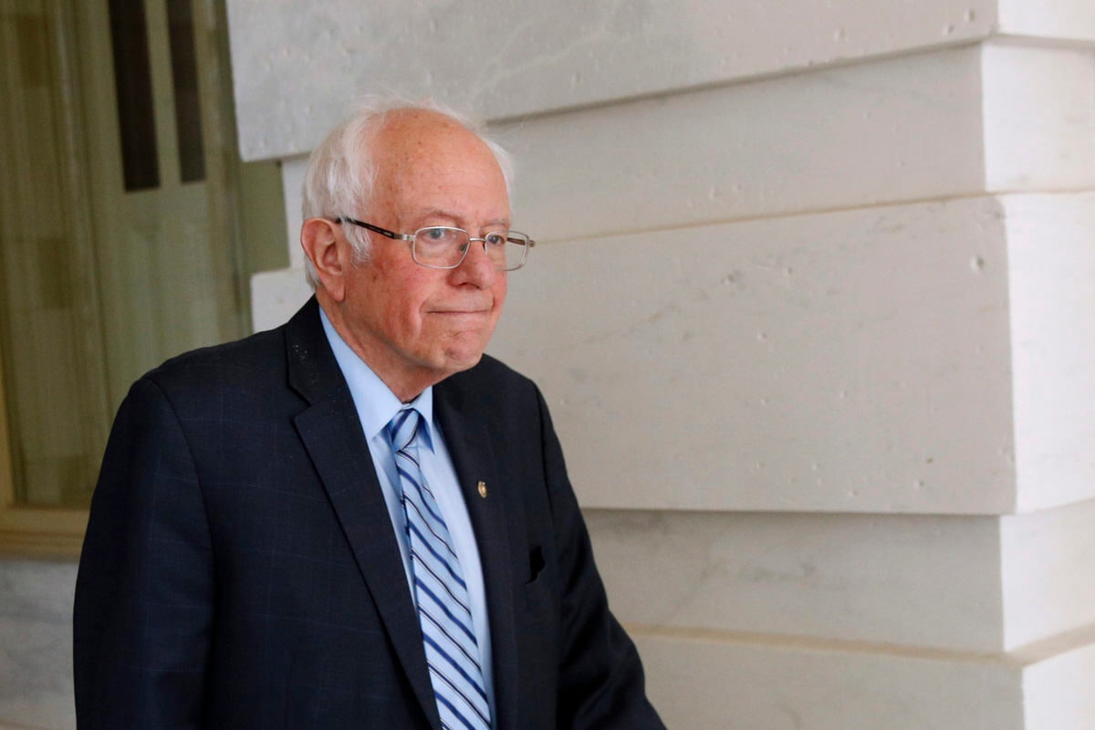 Bernie Sanders Democratic presidential candidate Sen. Bernie Sanders, I-Vt., departs Capitol Hill in Washington, Wednesday, March 18, 2020, after the Senate passed a second coronavirus response bill. (AP Photo/Patrick Semansky)