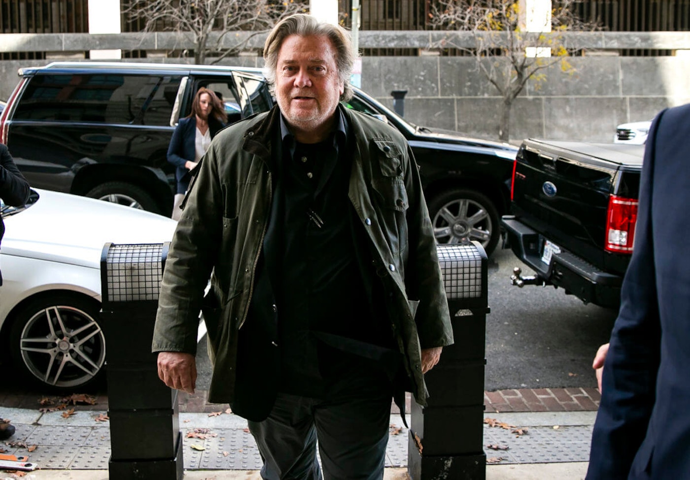 Steve Bannon FILE - In this Nov. 8, 2019 file photo, former White House strategist Steve Bannon arrives to testify at the trial of Roger Stone, at federal court in Washington. Bannon was arrested Thursday, Aug. 20, 2020, on charges that he and three others ripped off donors to an online fundraising scheme “We Build The Wall.” The charges were contained in an indictment unsealed in Manhattan federal court. (AP Photo/Al Drago, File)