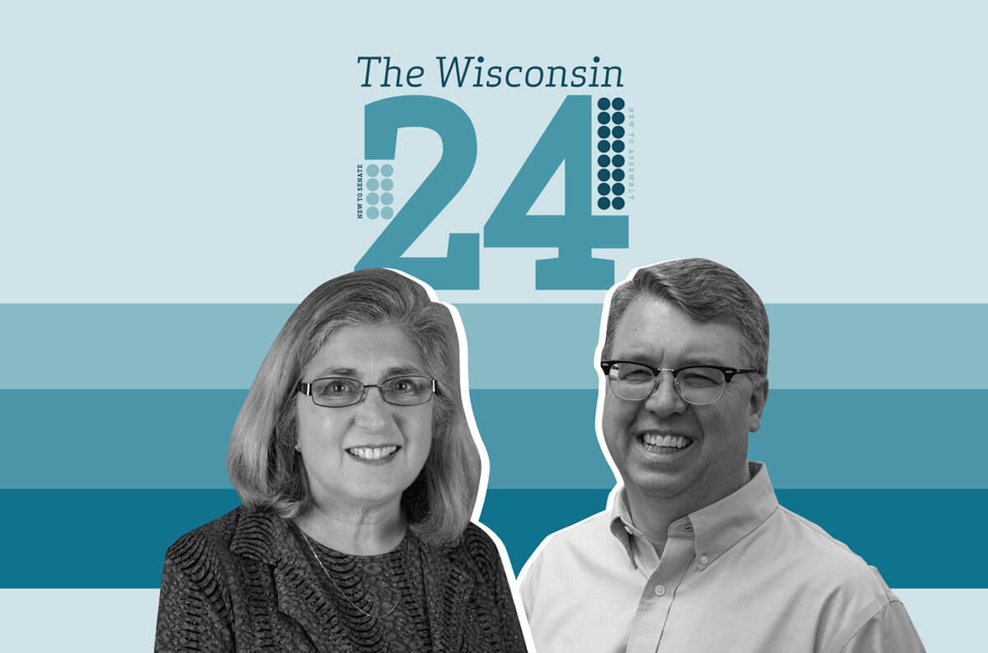Rep.-elect Donna Rozar (R-Marshfield) from Assembly District 69, and Sen.-elect Brad Pfaff (D-La Crosse) from Senate District 32. (Graphic Illustration by Morgaine Ford-Workman)