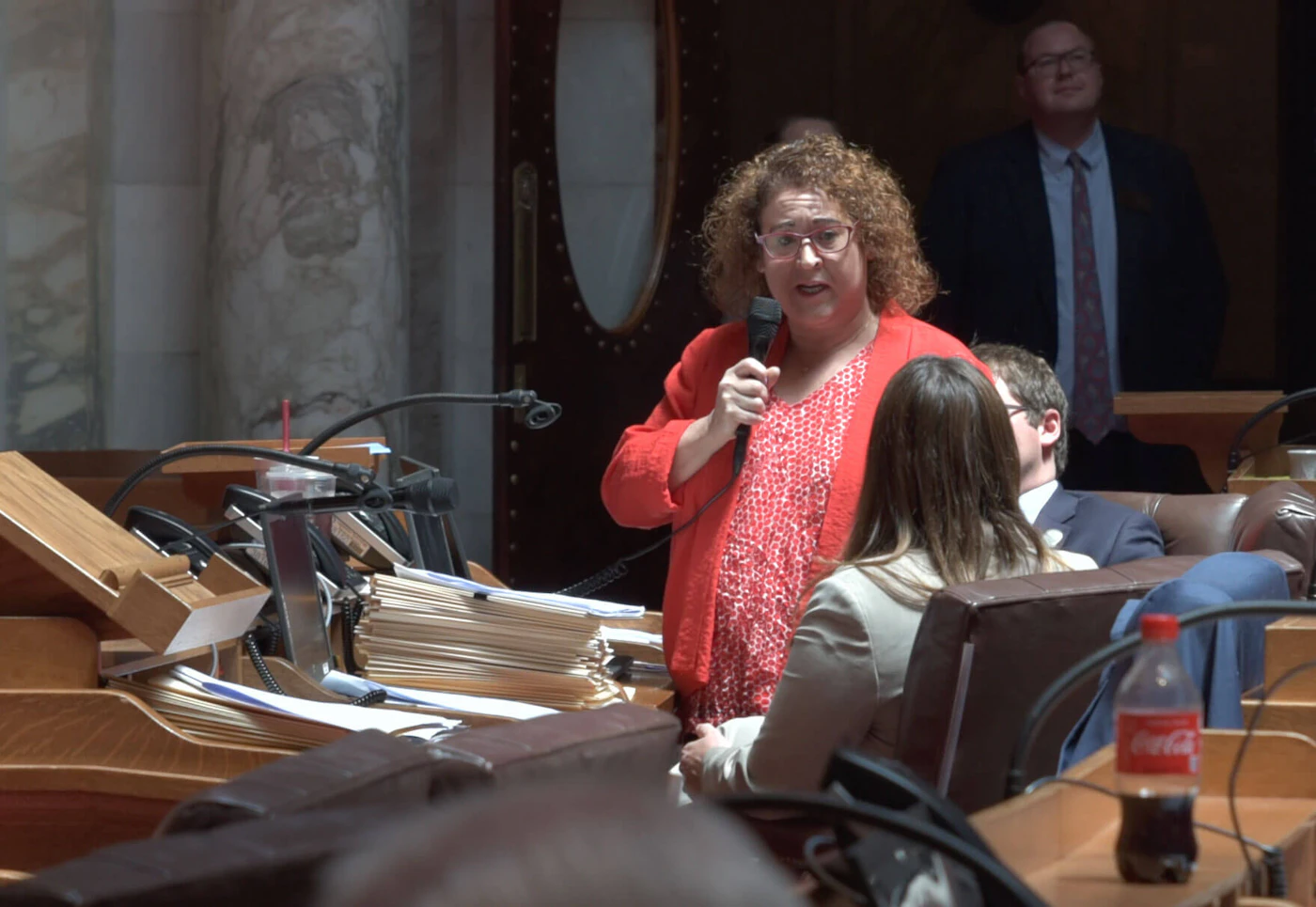 Rep. Lisa Subeck (D-Madison) speaks during a June 22, 2021, Assembly floor session. (Photo by Christina Lieffring)