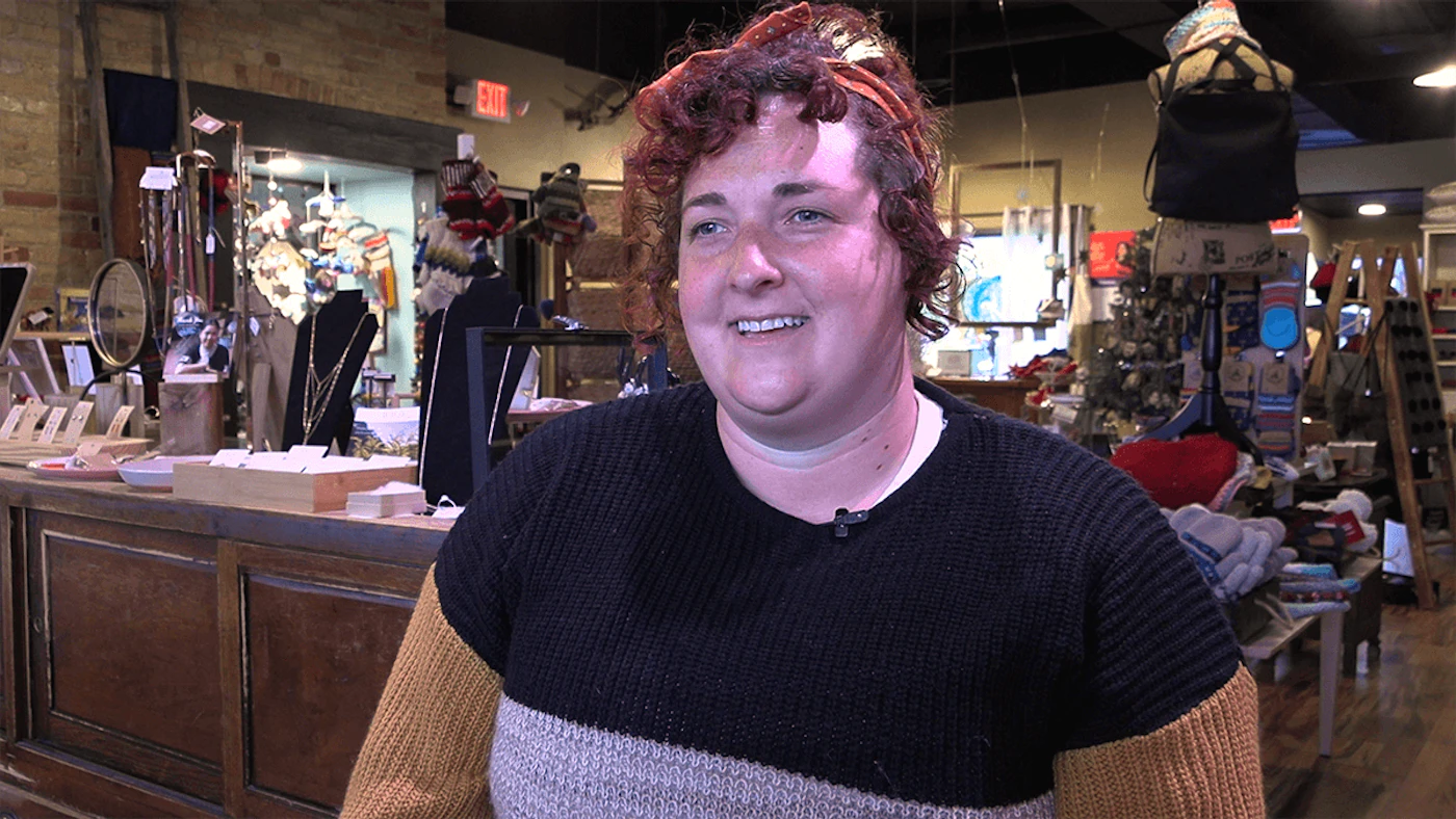 Margie Siggelkow owns Adorn Janesville, a boutique that sells ethically sourced products. (Photo by JT Cestkowski)