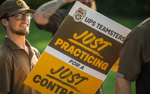 A UPS Employee standing outside the East Petersburg facility in Lancaster County on July 7, 2023. (Photo: Sean Kitchen)