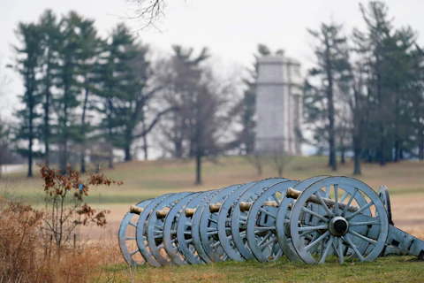 Valley Forge National Historical Park in Valley Forge, Pa., Monday, Jan. 4, 2021. (AP Photo/Matt Rourke)