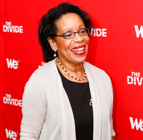 JoAnne A. Epps, acting president of Temple University, attends the premiere screening of WE tv's first original scripted drama "The Divide" at the Roxy Theater on Wed., June 25, 2014 in Philadelphia. Epps has died after collapsing at a memorial service Tuesday afternoon, Sept. 19, the university said. (Alejandro A. Alvarez/The Philadelphia Inquirer via AP)