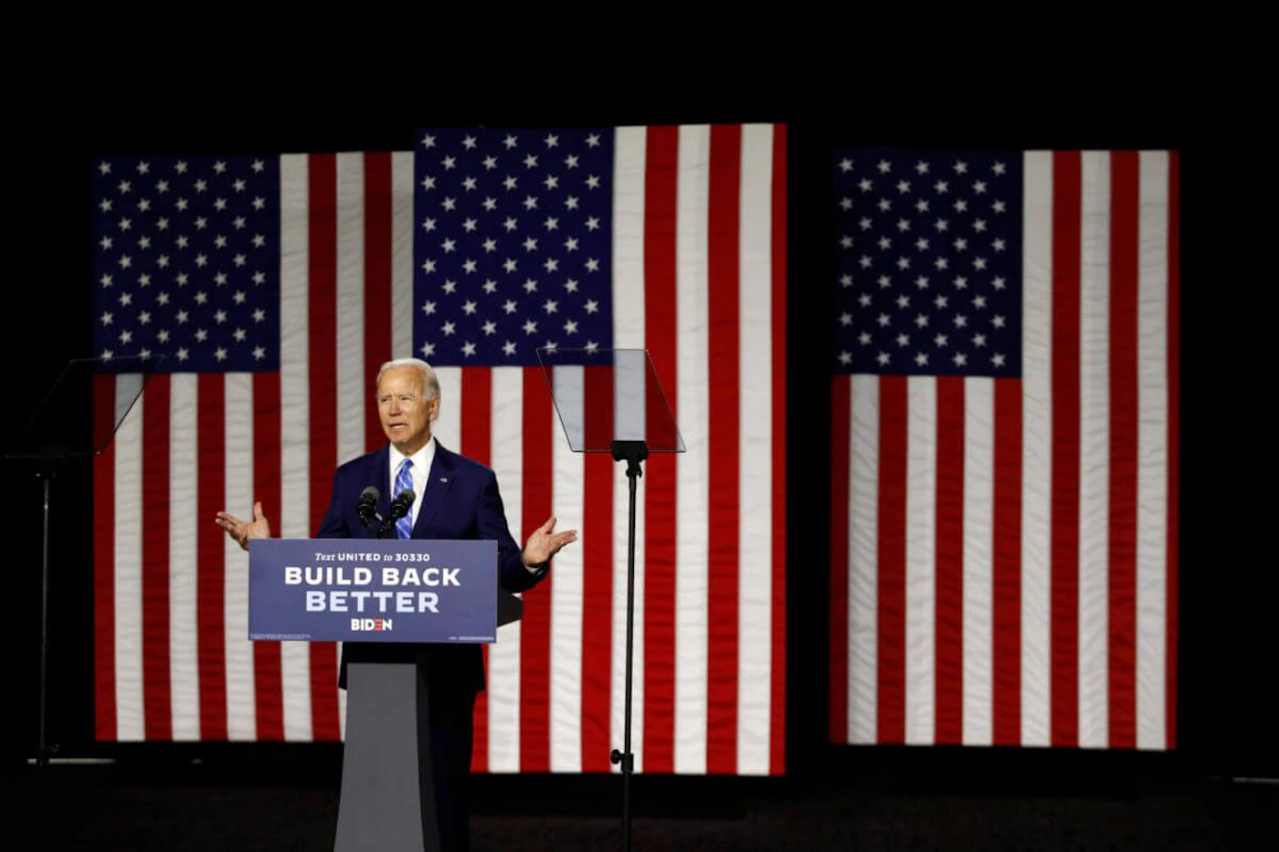 Joe Biden Democratic presidential candidate, former Vice President Joe Biden speaks during a campaign event, Tuesday, July 14, 2020, in Wilmington, Del. (AP Photo/Patrick Semansky)