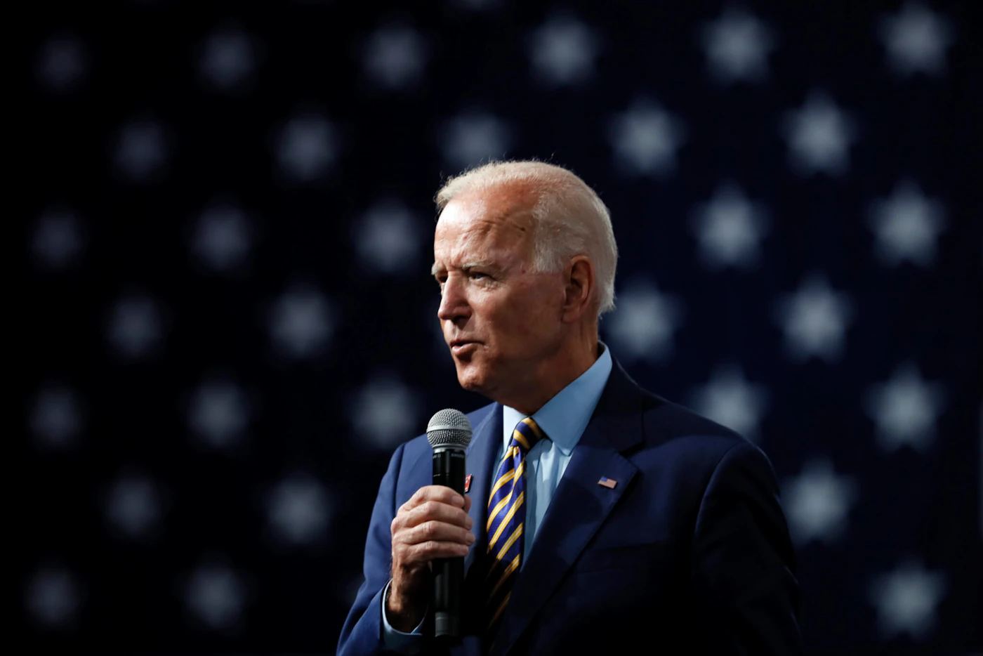 Democratic presidential candidate former Vice President Joe Biden speaks at the Presidential Gun Sense Forum, Saturday, Aug. 10, 2019, in Des Moines, Iowa. (AP Photo/Charlie Neibergall)
