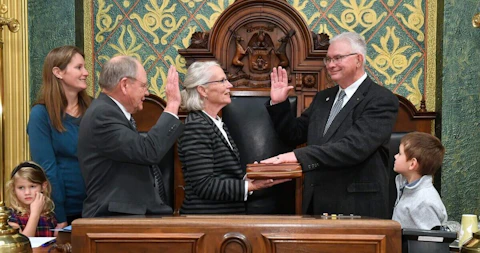 State Rep. Joseph Fox is sworn into office. (State Representative Joseph Fox via Facebook)